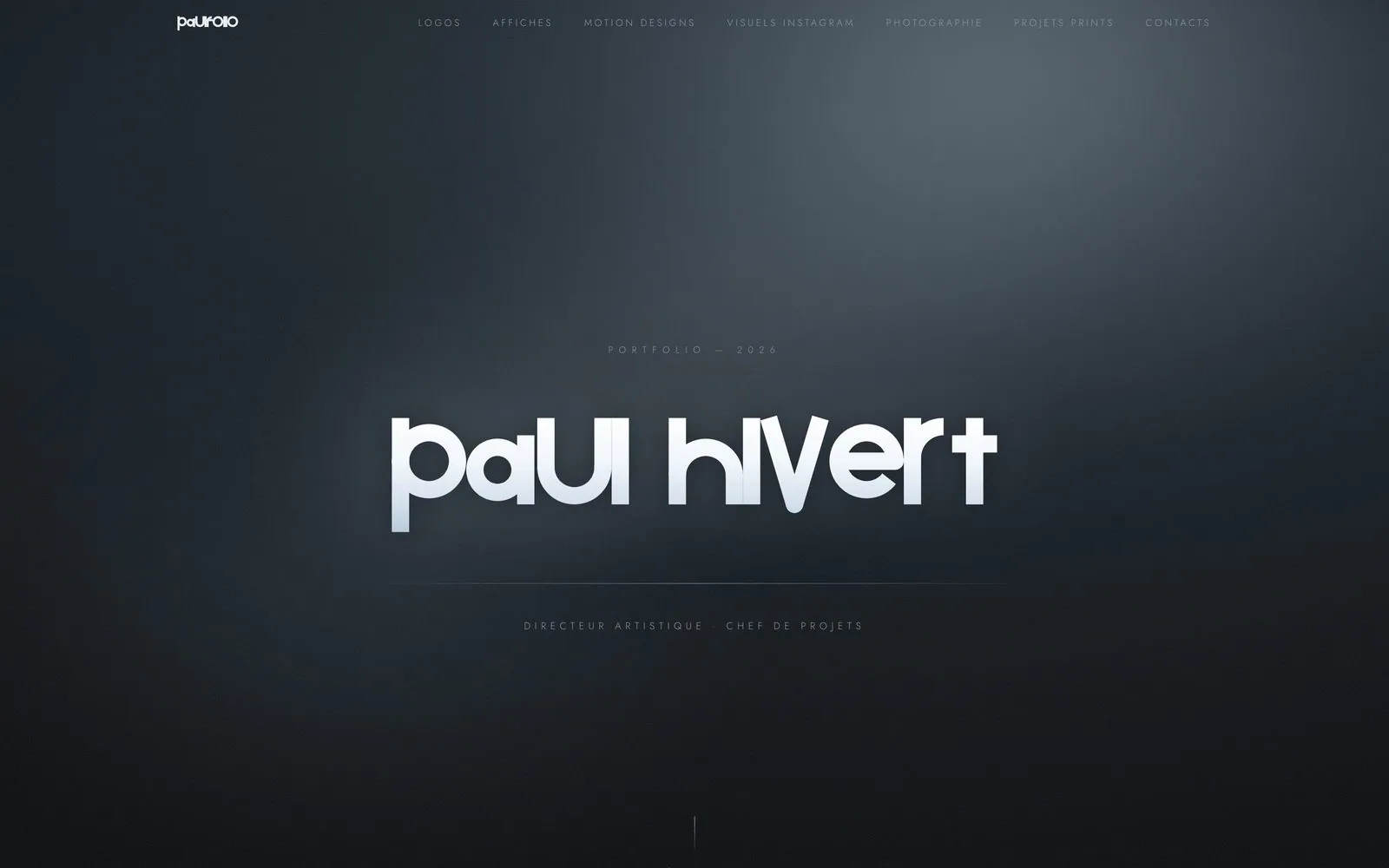 Portfolio de Paul Hivert, capture d'écran
